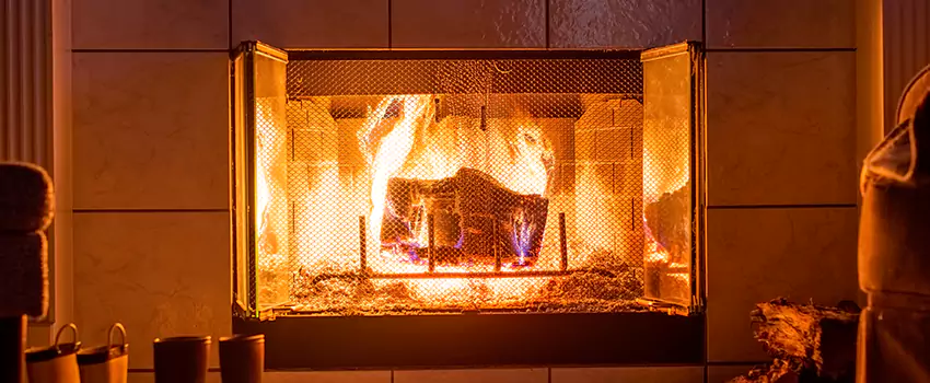 Mendota Hearth Landscape Fireplace Installation in Chantilly, Virginia